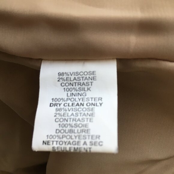 TRINA TURK Beige/Caramel Silk Trim Sleeveless Lined Sheath/Shift Dress - Picture 3 of 8